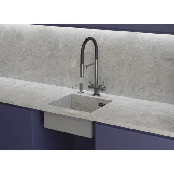 Кухонная мойка Omoikiri Kasen 49-16 INT GM (4997055) 1,2 мм, вороненая сталь, Цвет производителя: вороненая сталь - фото 4