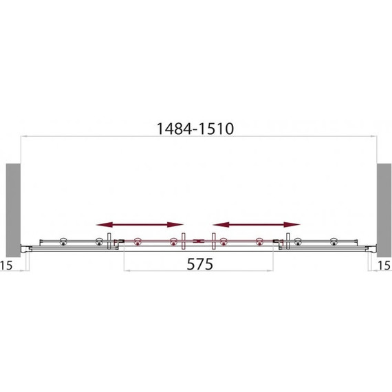 Шторка для ванны BelBagno 150 см UNO-VF-2-150/145-M-Cr, хром/матовое - фото 6