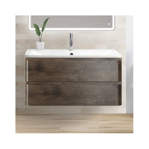 Тумба подвесная с раковиной BelBagno ALBANO-1200-2C-SO-RNG 120 см, Rovere Nature Grigio, Цвет фасада: Rovere Nature Grigio - фото 
