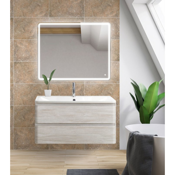 Тумба подвесная с раковиной BelBagno ALBANO-1200-2C-SO-RVB 120 см, Rovere Vintage Bianco, Цвет фасада: Rovere Vintage Bianco - фото 2