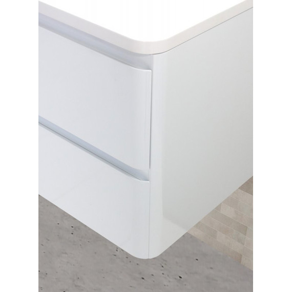 Тумба подвесная с раковиной BelBagno ALBANO-1200-2C-SO-BL 120 см, Bianco Lucido, Цвет фасада: Bianco Lucido - фото 5