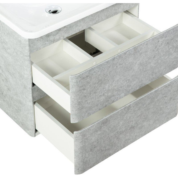 Тумба подвесная с раковиной BelBagno ALBANO-700-2C-SO-CVG 70 см, Cemento Verona Grigio, Цвет фасада: Cemento Verona Grigio - фото 4