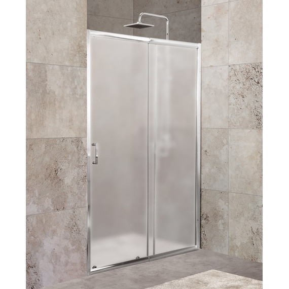 Душевая дверь BelBagno 110 см UNIQUE-BF-1-110/125-P-Cr, хром/текстурное - фото 