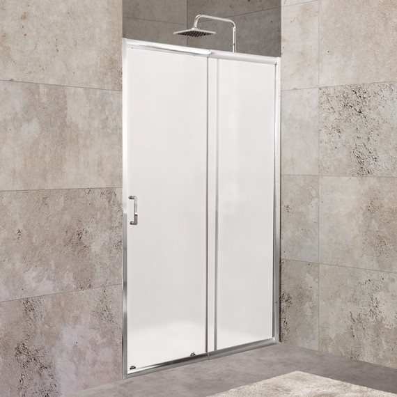 Душевая дверь BelBagno 100 см UNIQUE-BF-1-100/115-M-Cr, хром/матовое - фото 