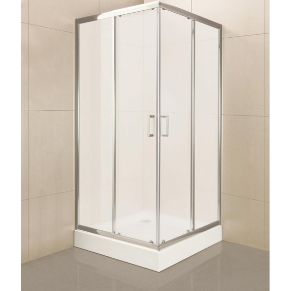 Душевое ограждение BelBagno 85x85 см UNO-A-2-85-M-Cr, хром/матовое - фото 