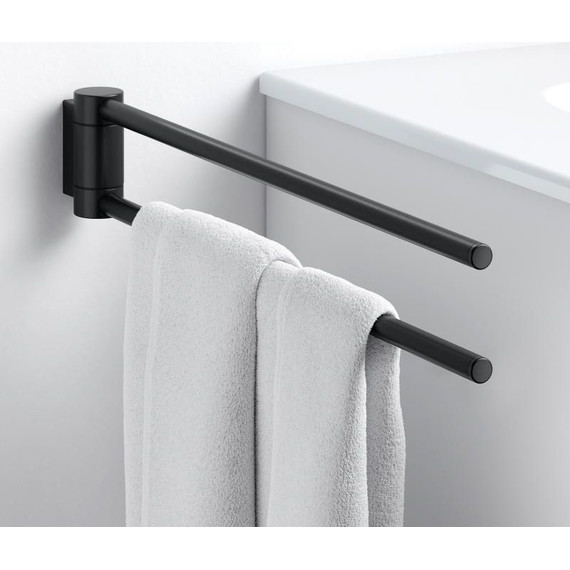 Держатель для полотенца Keuco Plan 44 см 14918370000, цвет чёрный матовый - фото 5