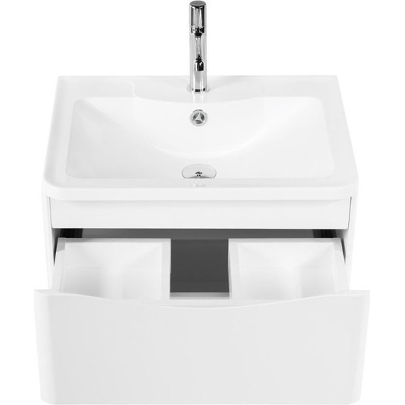 Тумба подвесная с раковиной BelBagno ACQUA-700-2C-SO-BL 70 см, Bianco Lucido, Цвет фасада: Bianco Lucido - фото 3