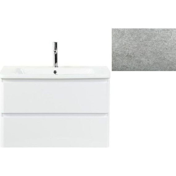 Тумба подвесная с раковиной BelBagno ALBANO-CER-1050-2C-SO-CVG 105 см, Cemento Verona Grigio, Цвет фасада: Cemento Verona Grigio - фото 