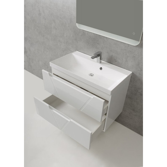 Тумба подвесная с раковиной BelBagno VITTORIA-700-2C-SO-BO-P 70 см, Bianco Opaco - фото 10