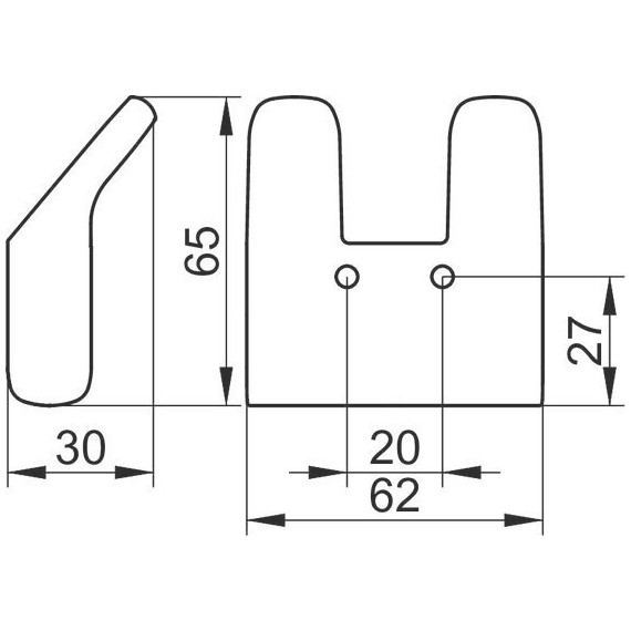 Двойной крючок Keuco Moll 12713010000 - фото 3