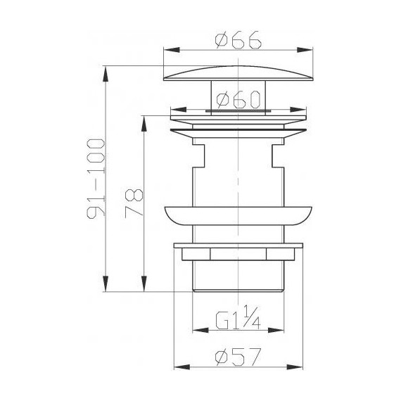 Донный клапан BelBagno BB-SAT-NERO, чёрный матовый - фото 2