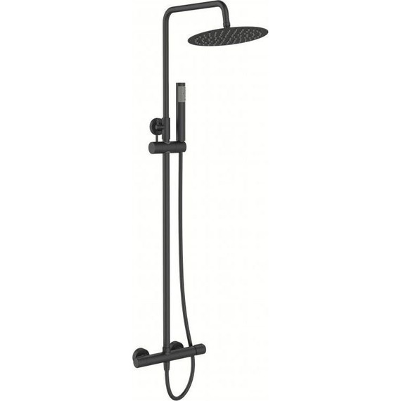 Душевая стойка BelBagno UNO-DOCM-NERO, черный матовый, Цвет производителя: чёрный матовый - фото 