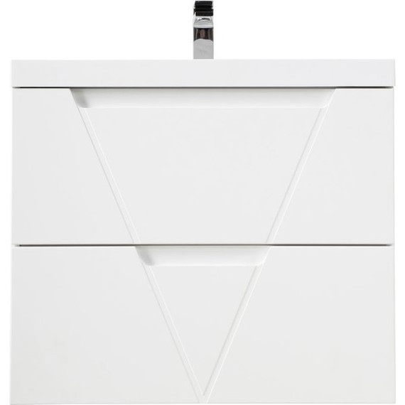 Тумба подвесная с раковиной BelBagno VITTORIA-700-2C-SO-BO-P 70 см, Bianco Opaco - фото 
