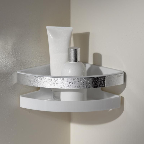 Полка угловая Keuco Moll 12757010000, цвет хром/белый - фото 2