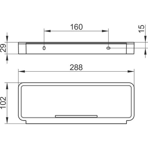 Полка Keuco Plan 14958010038, цвет хром/светло-серый - фото 2