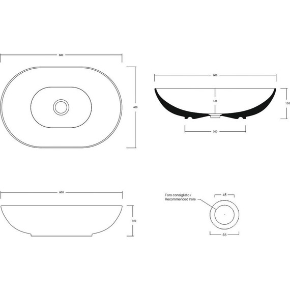 Раковина-чаша White Ceramic Balisong 60 см W0807PK, розовый матовый - фото 3