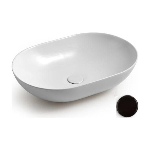 Раковина-чаша White Ceramic Balisong 60 см W080705, черный матовый - фото 