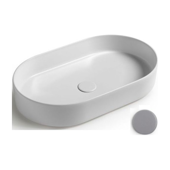 Раковина-чаша White Ceramic Blade 60 см W0527FM, серый матовый - фото 