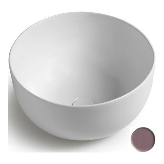 Раковина-чаша White Ceramic Dome 44 см W0307PL, сливовый матовый - фото 
