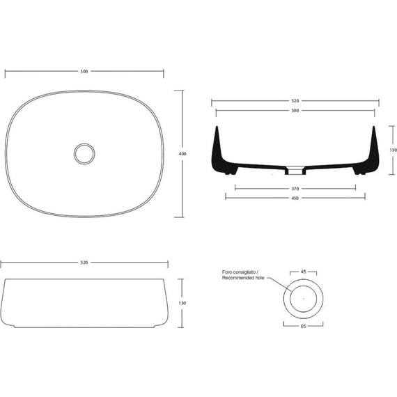 Раковина-чаша White Ceramic Jumper 50 см W071701 - фото 2