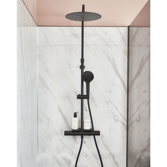 Душевая стойка с термостатом Jacob Delafon Metro E26589-BL, черный матовый - фото 3