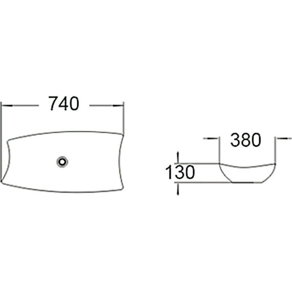 Раковина-чаша SantiLine 74 см SL-1029 - фото 2