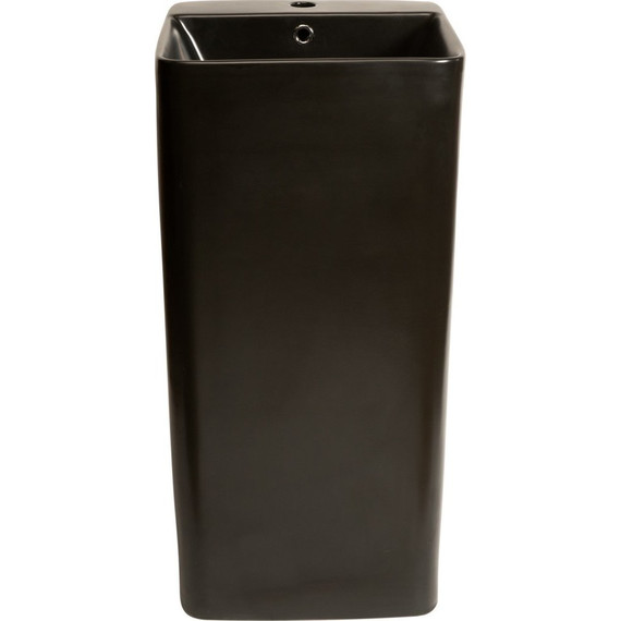 Раковина напольная SantiLine 42 см SL-4005MB, черный матовый - фото 2