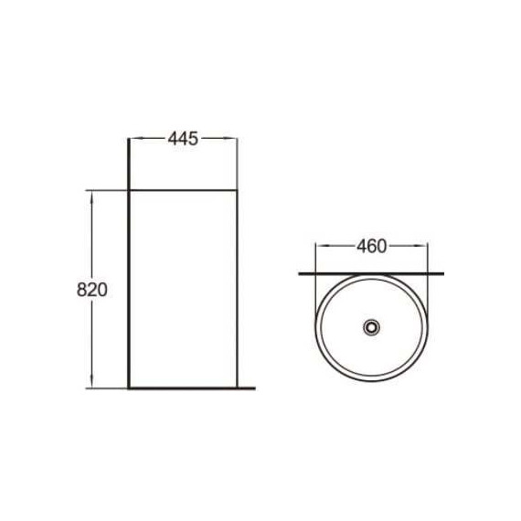 Раковина напольная SantiLine 46 см SL-4006 - фото 2