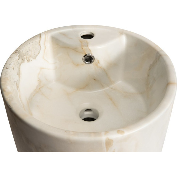 Раковина напольная SantiLine 41 см SL-4007, под мрамор - фото 2