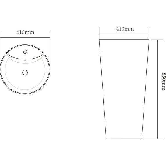 Раковина напольная SantiLine 41 см SL-4007, под мрамор - фото 3
