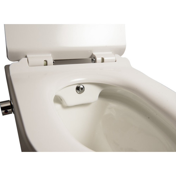 Унитаз-биде подвесной безободковый SantiLine SL-5002SM-BD с крышкой микролифт - фото 5