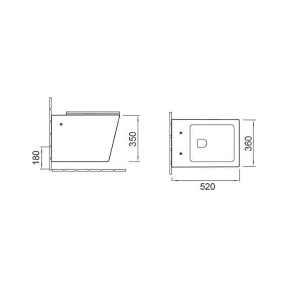 Инсталляция с подвесным безободковым унитазом SantiLine SL-5004MB+SL-04, черный матовый - фото 3