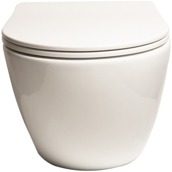 Унитаз подвесной безободковый SantiLine SL-5005 с крышкой микролифт, Цвет производителя: белый - фото 3