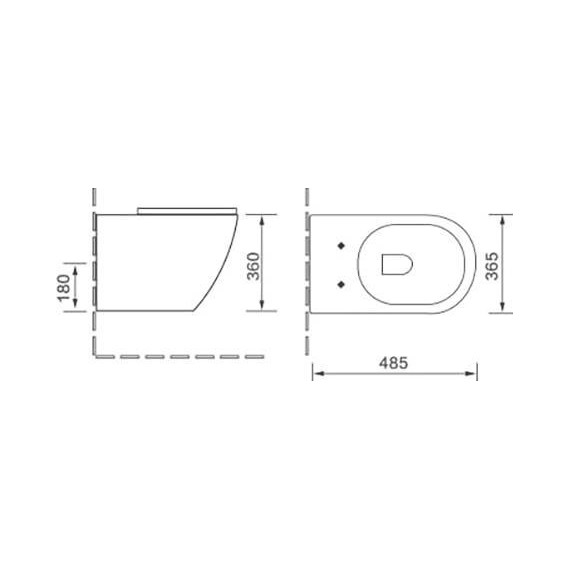 Инсталляция с подвесным безободковым унитазом SantiLine SL-5018MB+SL-03, черный матовый - фото 3