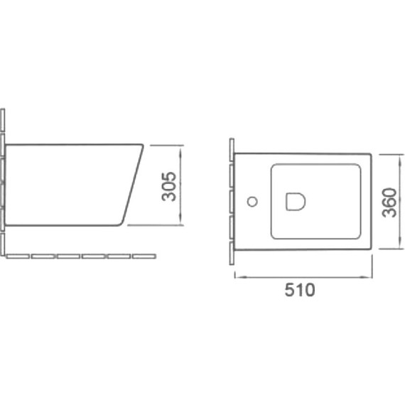 Биде подвесное SantiLine SL-5054MB, черный матовый - фото 2