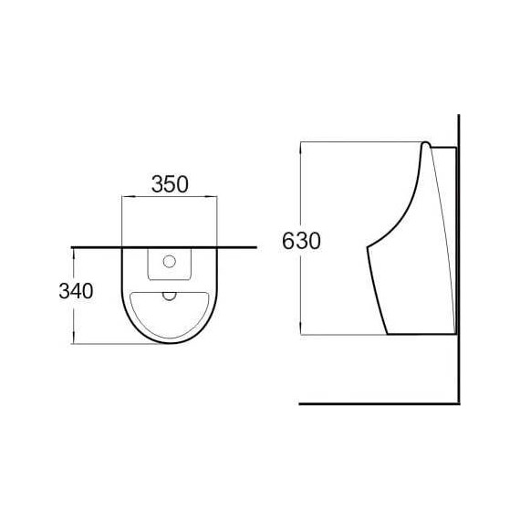 Писсуар подвесной сенсорный SantiLine SL-6001 - фото 3