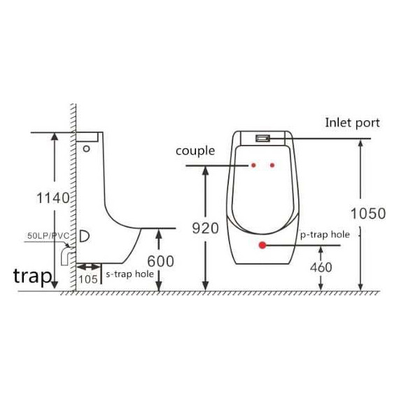 Писсуар подвесной сенсорный SantiLine SL-6002 - фото 2