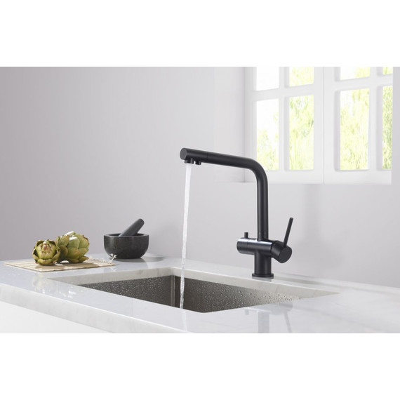 Смеситель для кухни Timo Saona 2396/03F, черный матовый - фото 2
