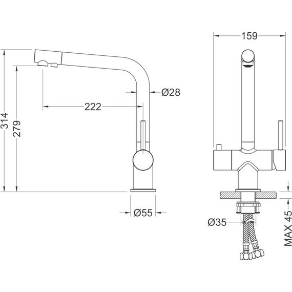 Смеситель для кухни Timo Saona 2396/03F, черный матовый - фото 5