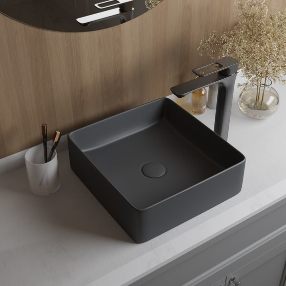 Раковина-чаша Iddis Slide 36 см SLIGM01i27, серый матовый - фото 5