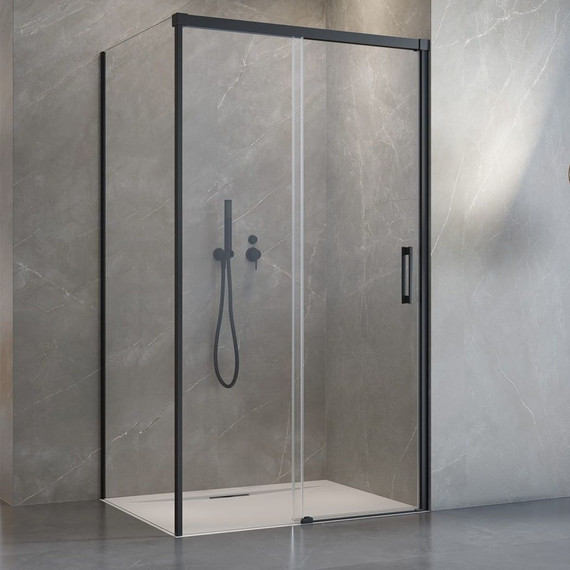 Душевое ограждение Radaway Idea Black KDS 120x70 см R, черный/прозрачное - фото 