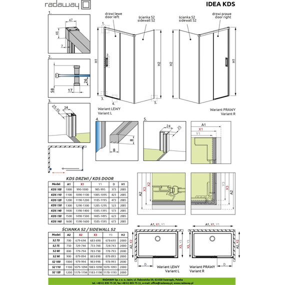 Душевое ограждение Radaway Idea Black KDS 160x90 см L, черный/прозрачное - фото 7
