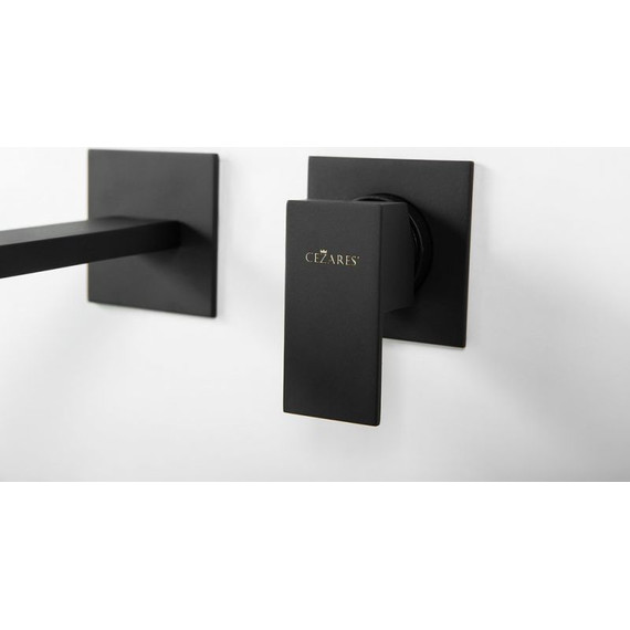 Смеситель для раковины настенный Cezares UNIKA-BLI2-NOP, черный матовый, Цвет производителя: чёрный матовый - фото 3