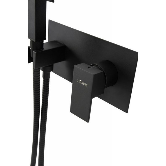 Набор для гигиенического душа Cezares UNIKA-DIF-NOP, черный матовый, Цвет производителя: чёрный матовый - фото 2