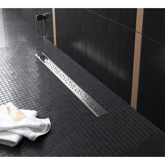 Решетка TECEdrainline "drops" для трапа 80 см 600831, нержавеющая сталь, хром матовый - фото 4