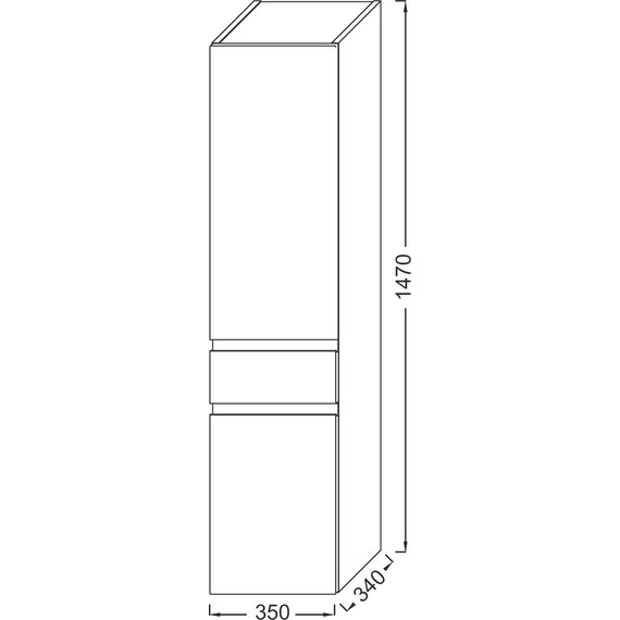 Пенал подвесной Jacob Delafon Madeleine 35 см L EB2069D-J54, серый матовый - фото 2