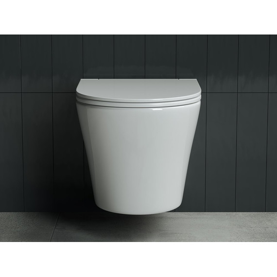 Унитаз подвесной Ceramicanova Forma Rimless CN3011 с тонкой крышкой микролифт - фото 2