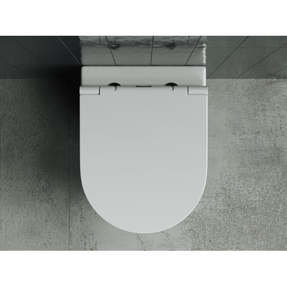 Унитаз подвесной Ceramicanova Forma Rimless CN3011 с тонкой крышкой микролифт - фото 5