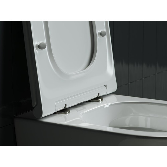 Унитаз подвесной Ceramicanova Forma Rimless CN3011 с тонкой крышкой микролифт - фото 8