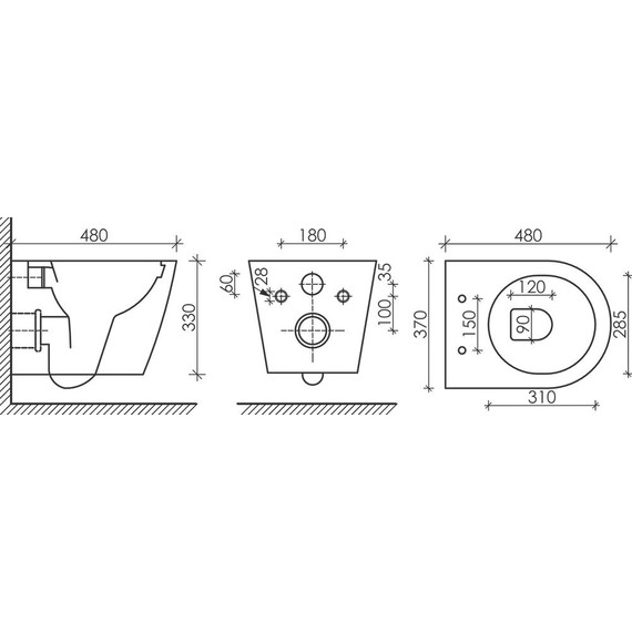 Унитаз подвесной Ceramicanova Forma Rimless CN3011 с тонкой крышкой микролифт - фото 9